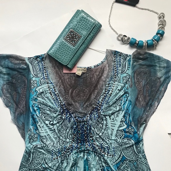 Turquoise Dress - Picture 6 of 8